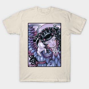 Angel and Kitten #1 - Purple T-Shirt